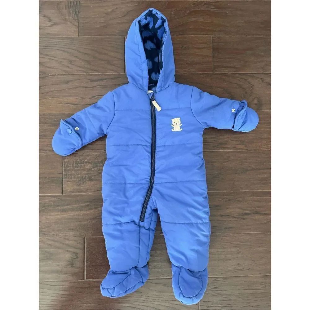 Blue Fleece Lined Baby Bunting